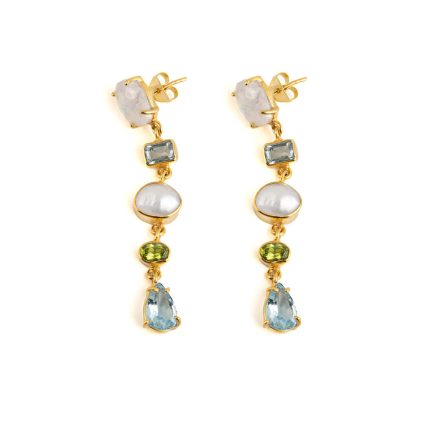 Multistone Dangle Earrings