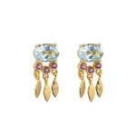 Blue Topaz Dangle Earrings