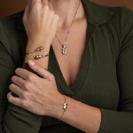 Olive Leaf Chain Bracelet - 14K Gold and Sterling Silver - Image 2
