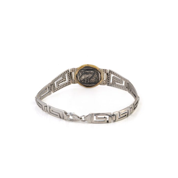 Goddess Athena Link Bracelet - 14K gold and Sterling Silver - Image 2