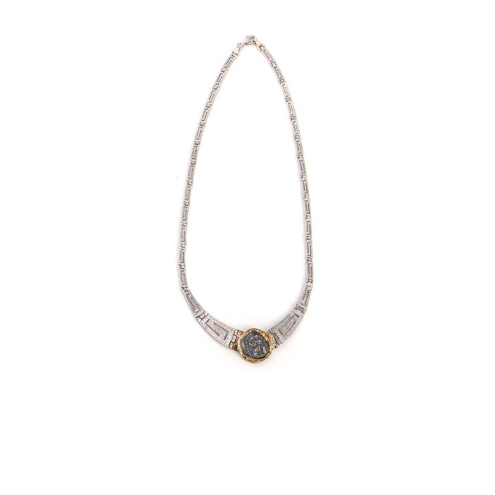 Alexander the Great Martile Necklace – 925 Sterling Silver and 14K Gold - Image 3