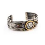 Goddess Athena Cuff Bracelet - 18K Gold and 925 Sterling Silver - Image 3
