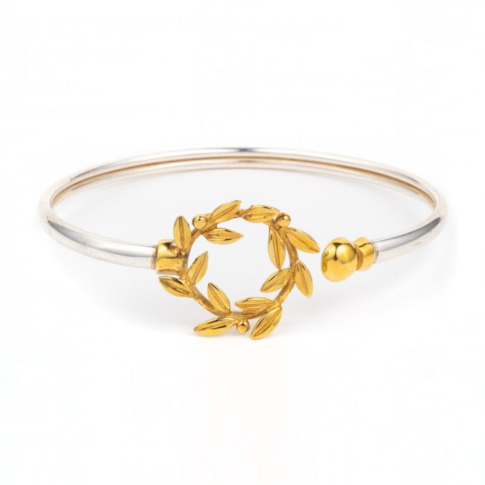 Gold Plated Olive Wreath Bracelet - Image 1