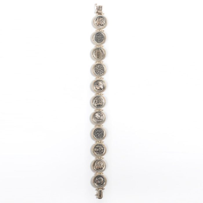 Bracelet with Ancient Greek symbols - Sterling Silver - Image 4