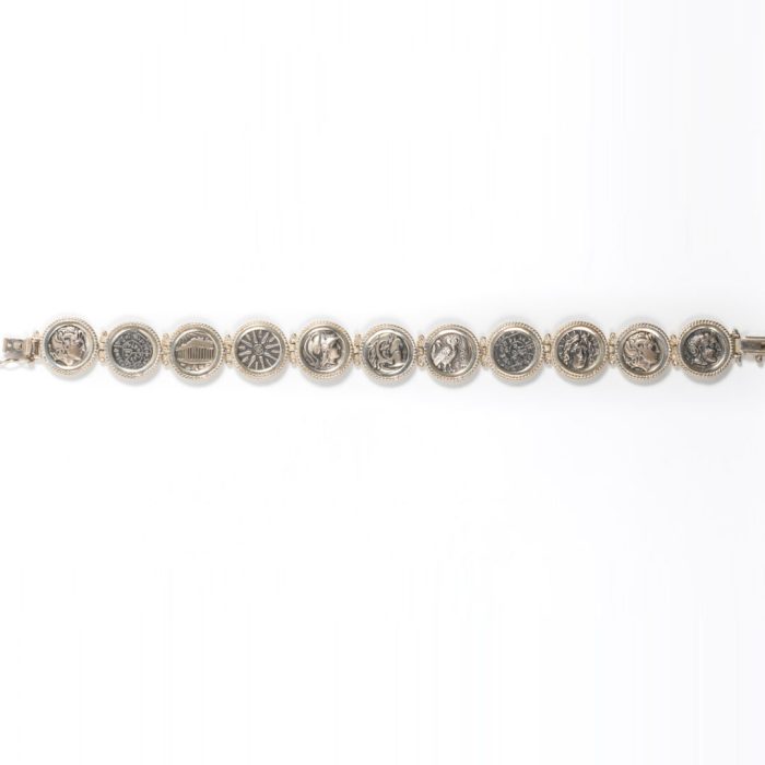 Bracelet with Ancient Greek symbols - Sterling Silver - Image 2