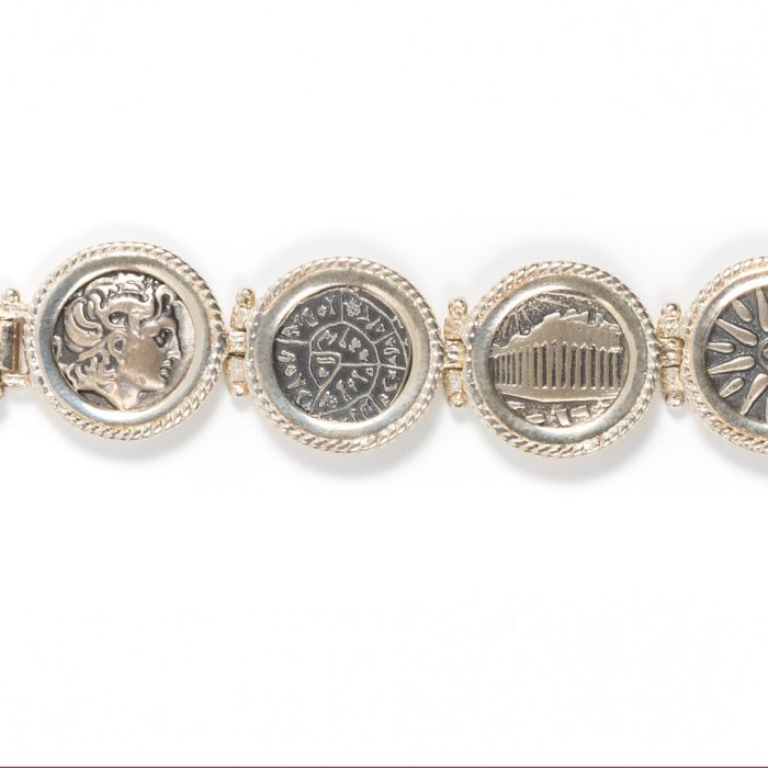 Bracelet with Ancient Greek symbols - Sterling Silver - Image 3