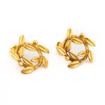 Olive Wreath Ancient Greek Earrings - Sterling Silver and Gold Plated