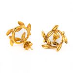 Olive Wreath Ancient Greek Earrings - Sterling Silver and Gold Plated - Image 2