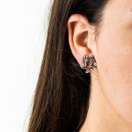 Silver Olive Wreath Ancient Greek Earrings - Image 2