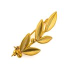 Olive Leaves Brooch – 925 Sterling Silver and Gold Plated