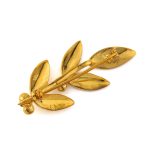 Olive Leaves Brooch – 925 Sterling Silver and Gold Plated - Image 3