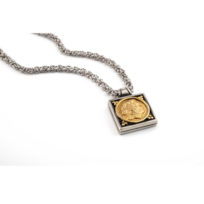 Alexander the Great Pendant - 14K Gold and Sterling Silver - Image 6