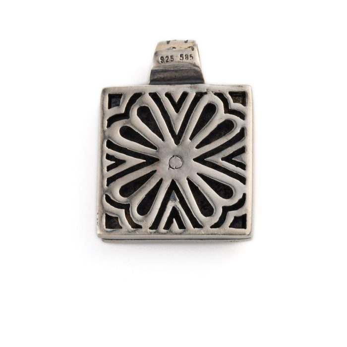 Goddess Athena Coin Pendant - 14K Gold and Sterling Silver - Image 3