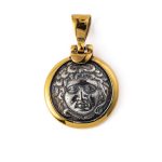 Medusa Pendant - 925 Sterling Silver and Gold Plated