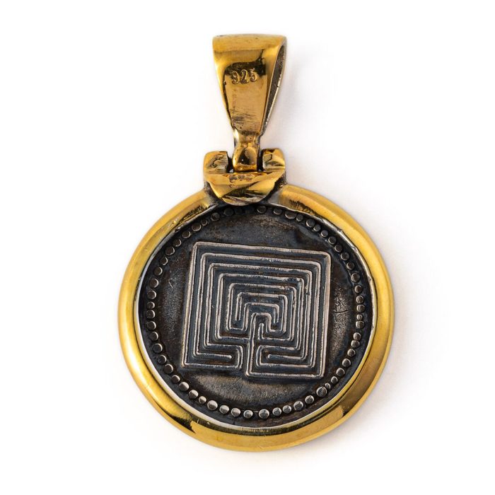 Medusa Pendant - 925 Sterling Silver and Gold Plated - Image 2
