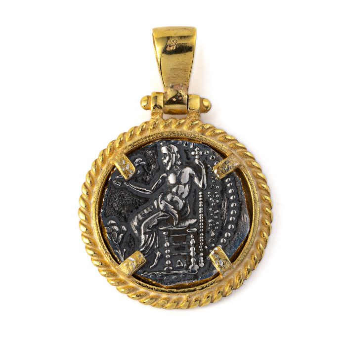Hercules Coin Pendant - Sterling Silver 925 and Gold Plated - Image 2