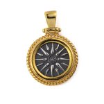 Vergina Star Pendant - 925 Sterling Silver and Gold Plated