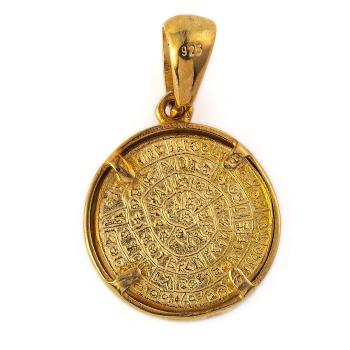 Vergina Double Pendant - 925 Sterling Silver Gold Plated - Image 2