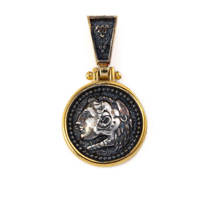 Hercules Drop Pendant - 925 Sterling Silver Gold Plated - Image 1