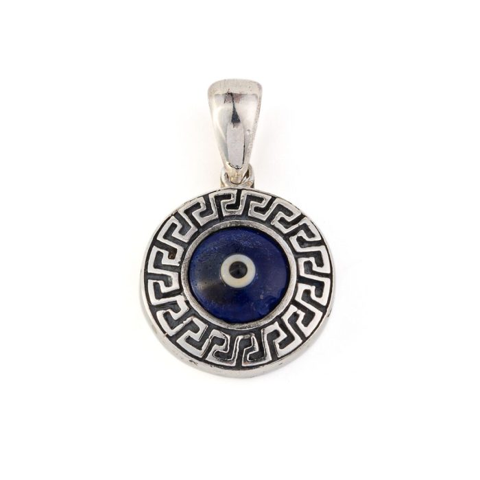 Blue Evil Eye Pendant - 925 Sterling Silver Gold - Image 1