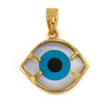 Evil Eye Pendant - 925 Sterling Silver Gold Plated - Image 2