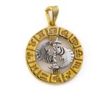 Pisces Zodiac Pendant - 925 Sterling Silver Gold Plated