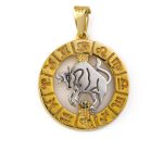 Μενταγιόν Ζώδιο Ταύρος - Ασήμι 925 Επιχρυσωμένο