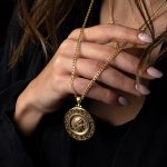 Goddess Athena and Wisdom Owl Pendant - 14K Gold - Image 5