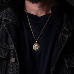 Pegasus Coin Pendant Meander Bezel 14K Gold - Image 2