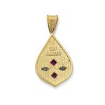 Byzantine Pendant with Multicolor Zircon Stone - Image 3