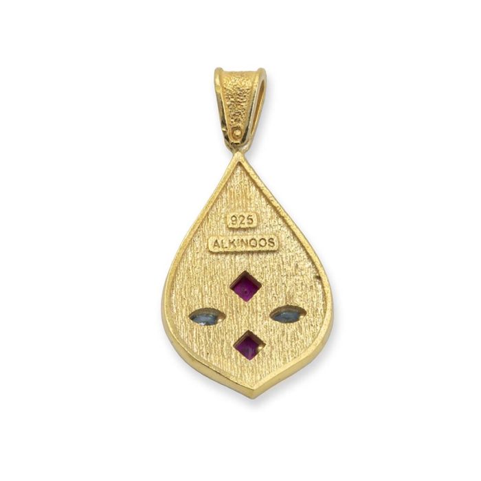 Byzantine Pendant with Multicolor Zircon Stone - Image 3