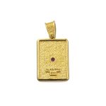 Byzantine Style Flower Pendant with Zircon Stone - Image 3