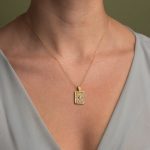 Byzantine Style Flower Pendant with Zircon Stone - Image 2