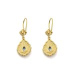 Byzantine Dangle Earrings with Blue Zircon - Image 3
