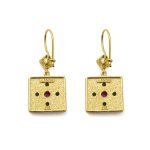 Byzantine Dangle Earrings with Multicolor Zircon - Image 3