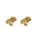 Two Tone Byzantine Stud Earrings with Zircon - Image 3