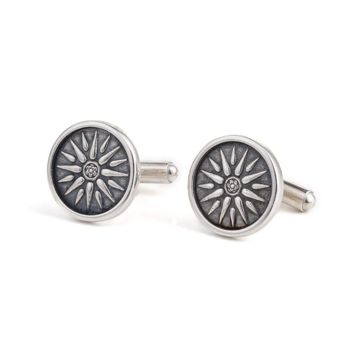 Vergina Cufflinks - 925 Sterling Silver and Gold Plated - Image 4