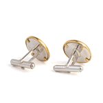 Vergina Cufflinks - 925 Sterling Silver and Gold Plated - Image 3