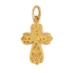18K Gold Byzantine Filigree Cross Ariadne - Image 3