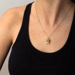 14K Yellow Gold Karyatides Pendant - Image 2