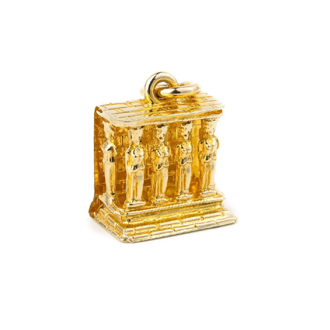 KA-C-1291 14K Yellow Gold Karyatides Pendant - Image 1