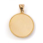 18Κ  Χρυσό Τυρκουάζ Μενταγιόν με Αρχαια Ελληνική Ροζέτα - Image 3