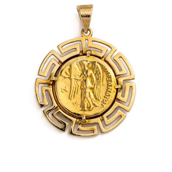 Goddess Athena Pendant - 14K Gold - Image 2
