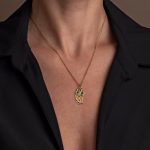 14k Solid Gold Filigree Pendant - Wisdom Owl - Image 2