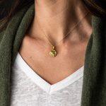 Goddess Athena Coin Pendant - 14K Gold - Image 2
