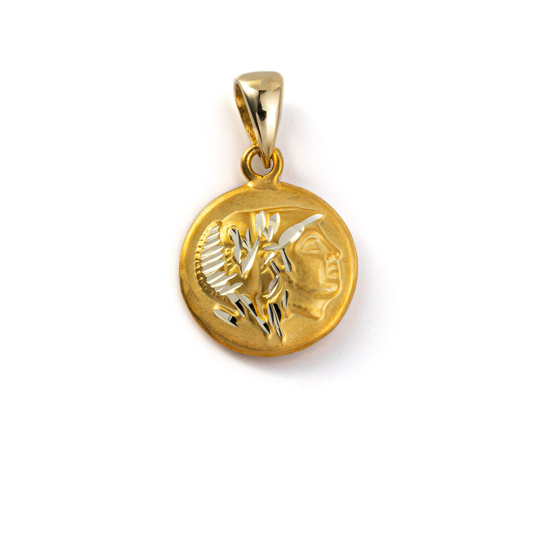 KA-P-02988067 Goddess Athena and Wise Owl Pendant