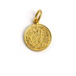 Goddess Athena and Wise Owl Pendant - 14K Gold - Image 3