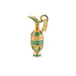 Amphora Pendant Necklace with Meander – 925 Sterling Silver and Gold Plated - Image 4