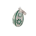 Flowers Egg Pendant Necklace – 925 Sterling Silver - Image 3