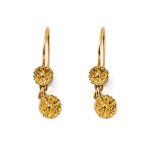 18K Gold Byzantine Rosette Earrings - Image 4